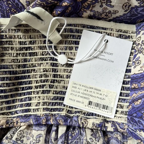 Zimmermann Devi Tie Shoulder Dress - Picture 13 of 13